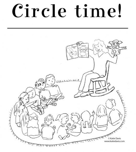 Circle Time Coloring Page