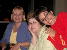 Lisa Wheeler, Janie Bynum and me at a conference