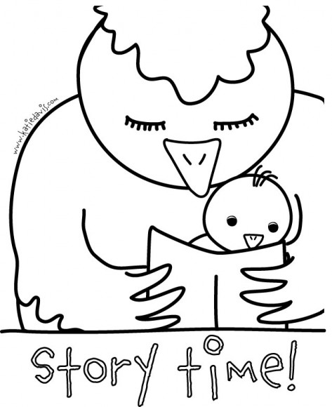 Story time Coloring Page