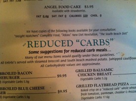 Reduced "Carbs"