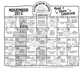 Picture Book Month Calendar 2013 BW