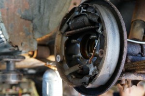The right, rear brake was seized from rust.