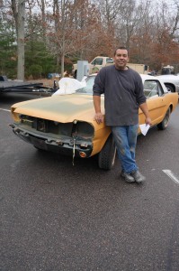 Ricardo Mendez and the Yellow Primed Car