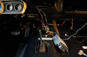 Radio wiring outside of the dash